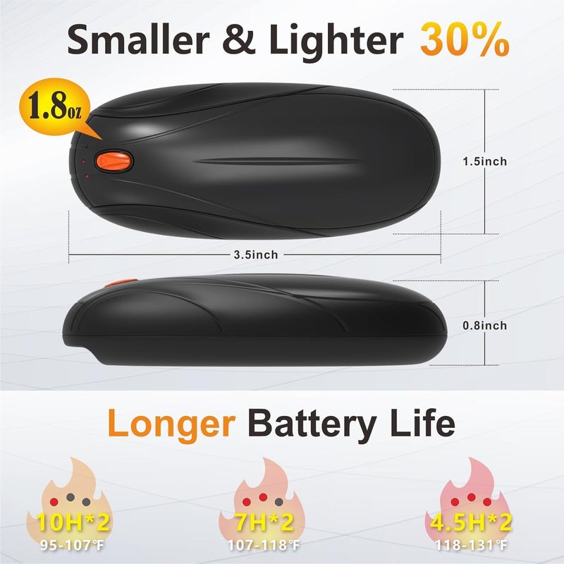 Yuegit Hand Warmers Rechargeable 2Pack,14000mAh Electric Hand Warmers with Charging Case,Quick Charge Portable Heater,Gifts for Christmas,Winter,Outdoor,Camping,Hunting Accessories - Image 5